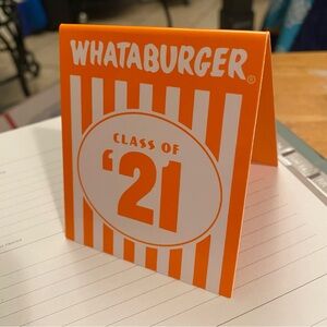 Whataburger Tent ⛺️ CLASS OF ‘21